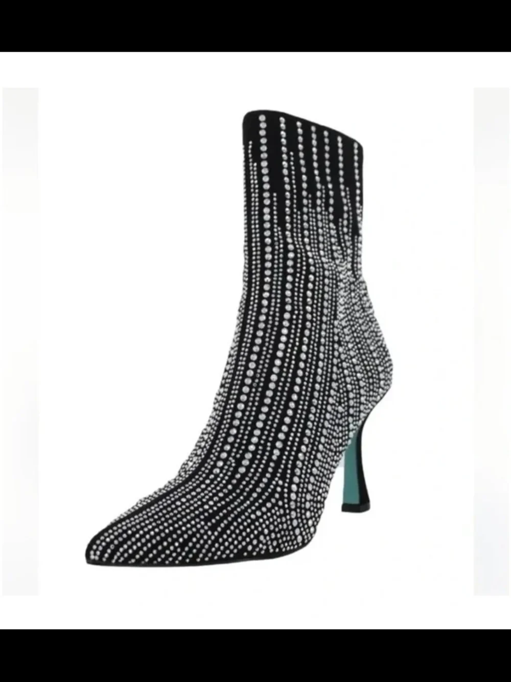 Betsey Johnson Rhinestone Sparkly Stiletto Ankle Boots Size 9